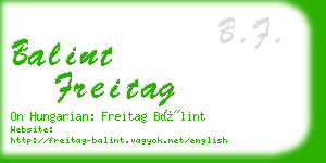 balint freitag business card